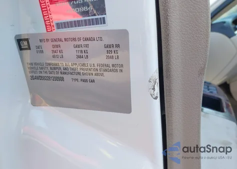 2008 Buick Lacrosse Cxl из США, поврежденный, VIN 2G4WD582281200908